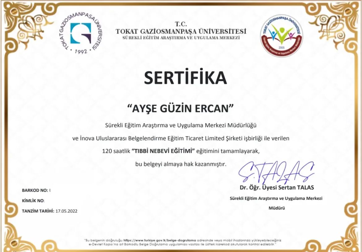 Sertifika 1